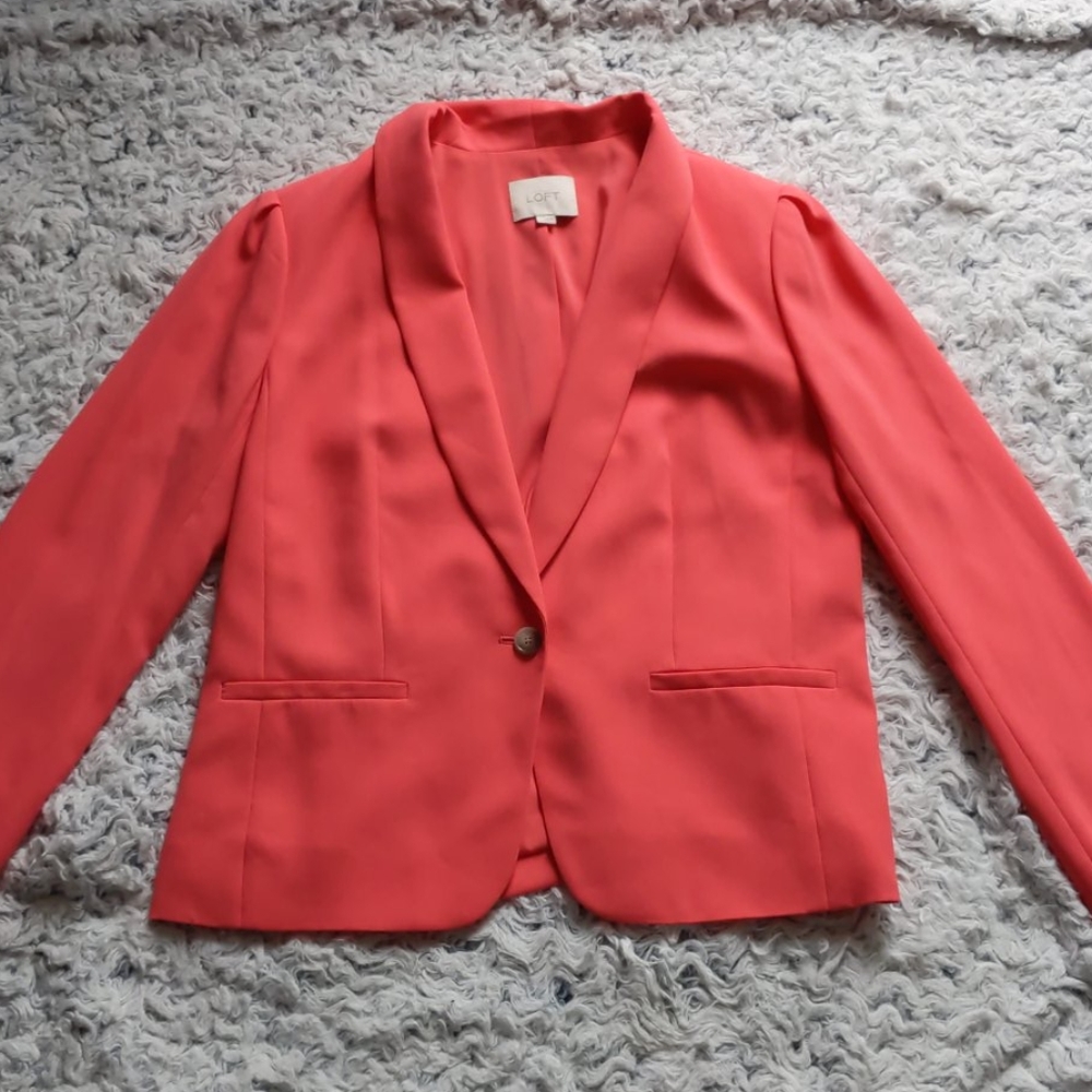 Loft for Ann Taylor Pastel Pink Blazer